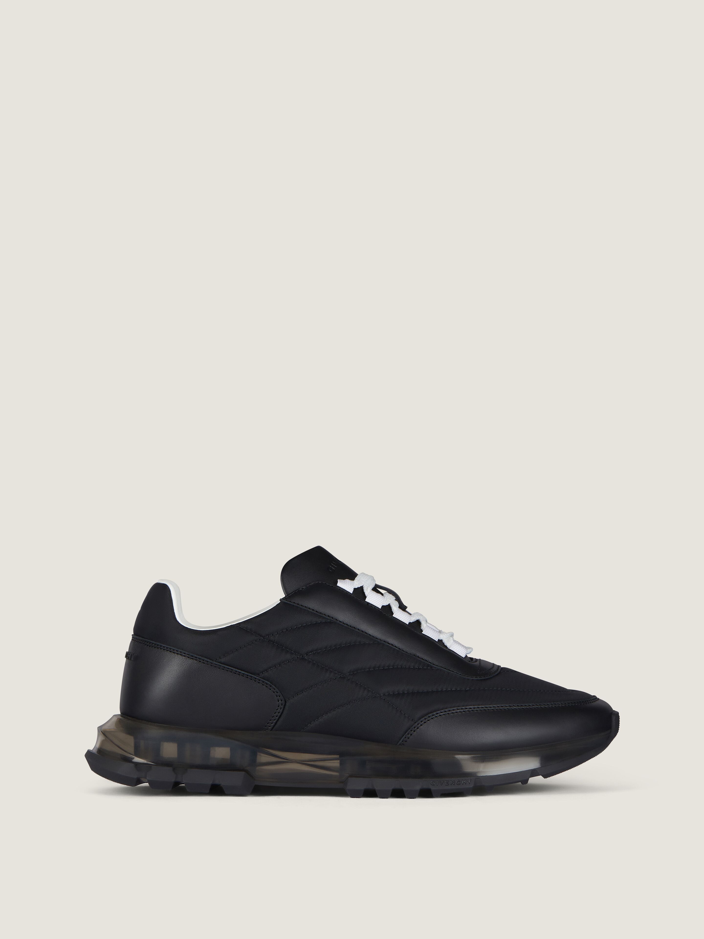 Trainers sneakers in padded nylon and leather
